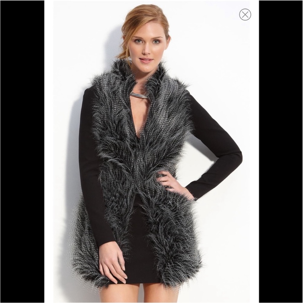 Michael Kors Faux Raccoon Fur Vest - XS